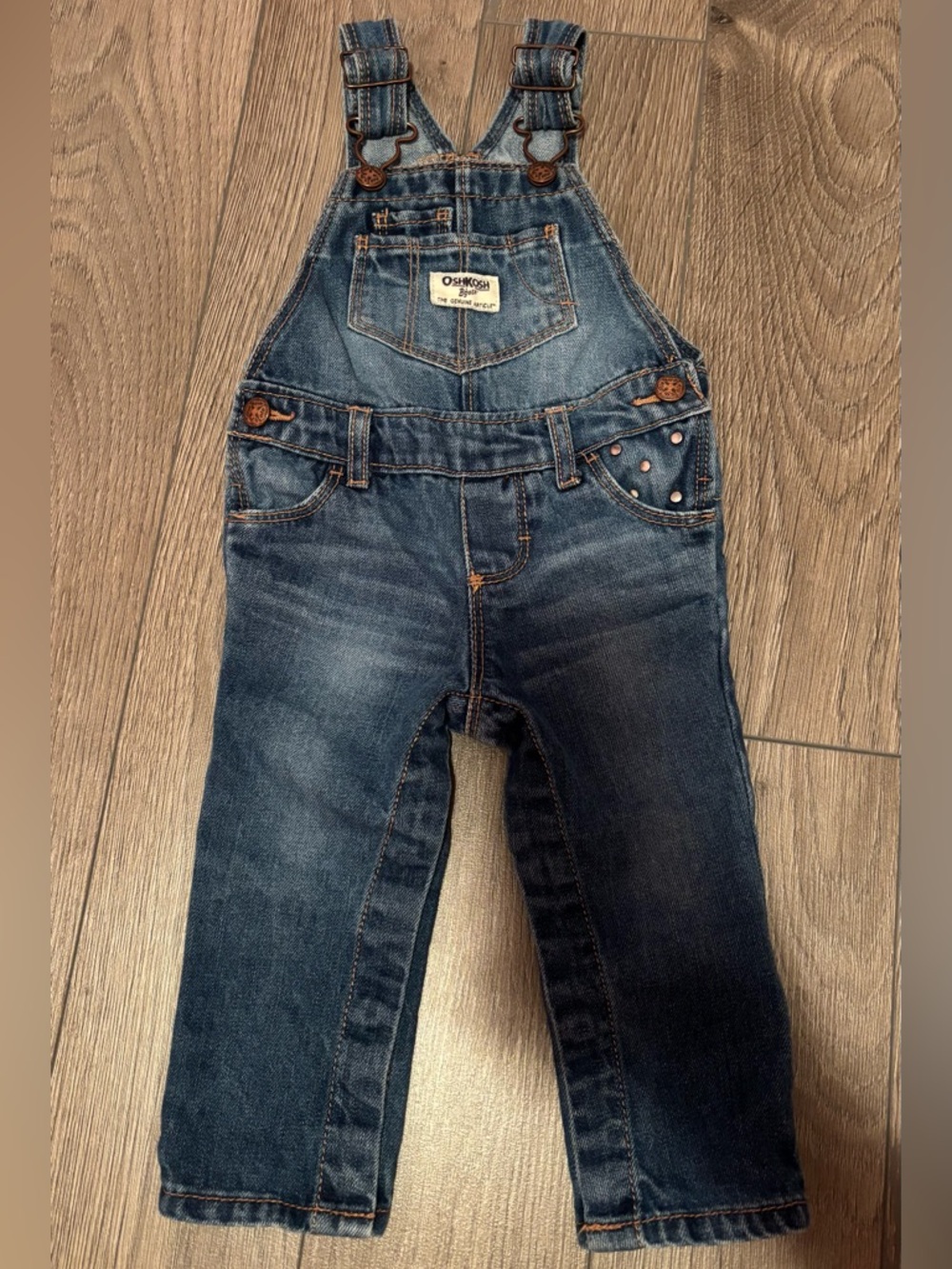 OshKosh B'gosh Dark Blue Denim Girls' Overalls